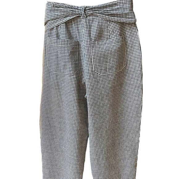 Anthropologie Cartonnier Tie-Waist Gingham Cropped Pants - Picture 5 of 10